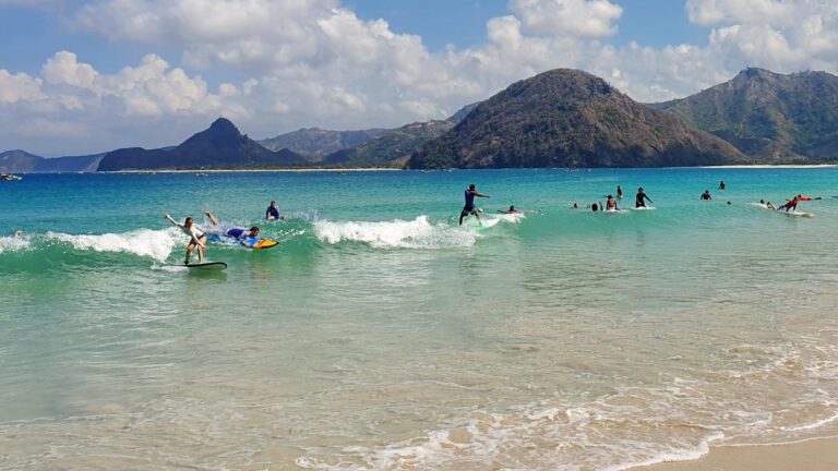 Surfing in Selong Balanak Beach Lombok