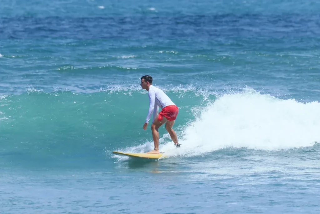 Kuta Tanjung Aan Lombok surf spot – crystal-clear water and easy waves for beginners