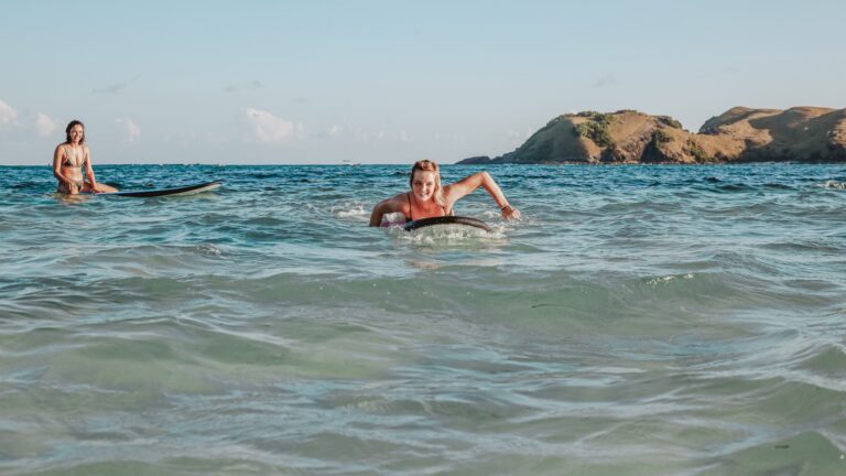 Surfing in Kuta Lombok Beach