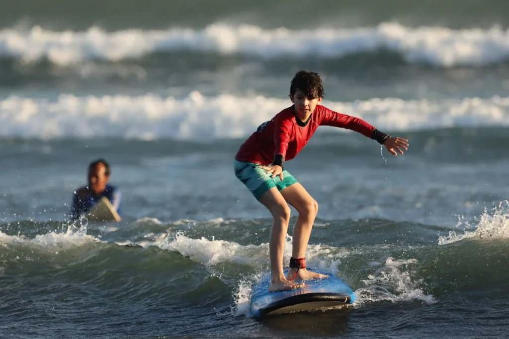 Kids Learn how to surf with surfwell bali